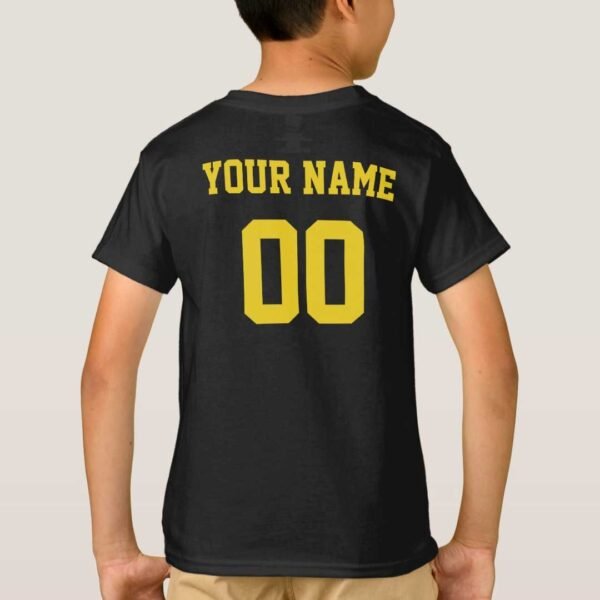 Belgium Custom Name And Number Football Jersey Kids T-Shirt Back