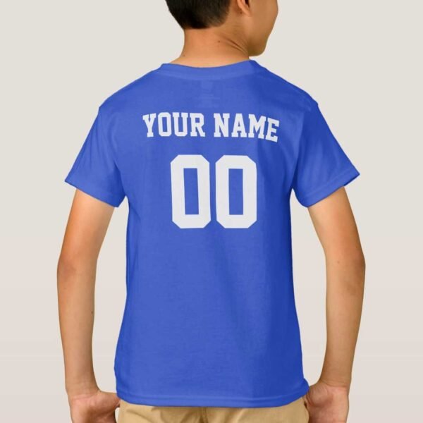 Italy Custom Name And Number Football Kids T-Shirt Back