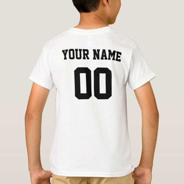 Netherlands Custom Name And Number Football Jersey Kids T-Shirt Back