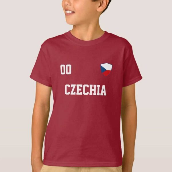 Czech Republic Custom Name And Number Football Kids T-Shirt