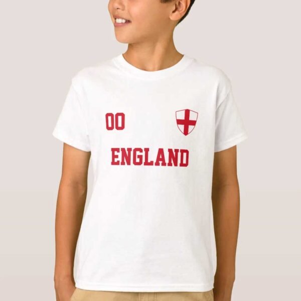 England Custom Name And Number Football Jersey T-Shirt