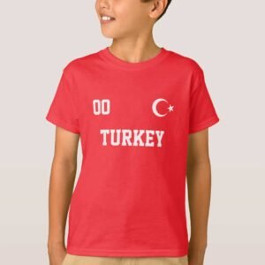 Turkey Custom Name And Number Football Jersey Kids T-Shirt