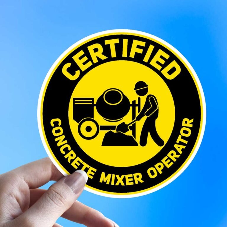 Read more about the article Certified Concrete Mixer Operator Sticker