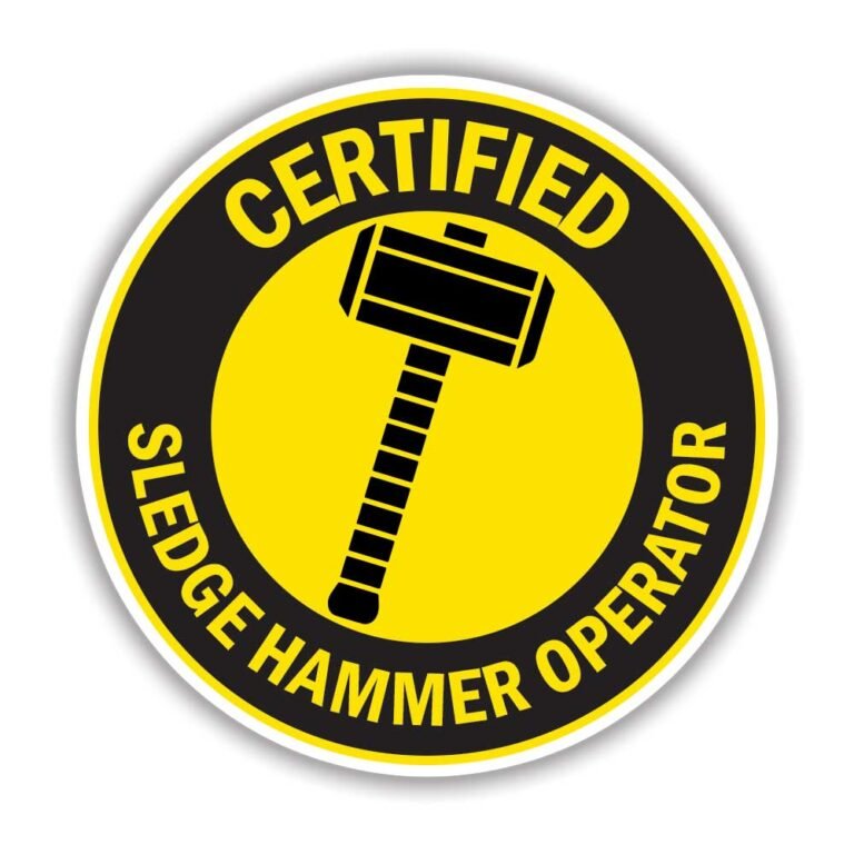 Read more about the article Certified Sledge Hammer Operator Sticker