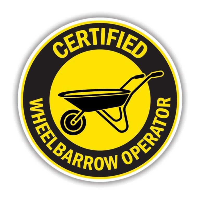 Read more about the article Certified Wheelbarrow Operator Sticker