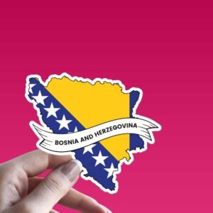 Read more about the article Bosnia and Herzegovina Flag Map Sticker