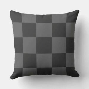 Read more about the article Croatian checkerboard pattern gray throw pillow