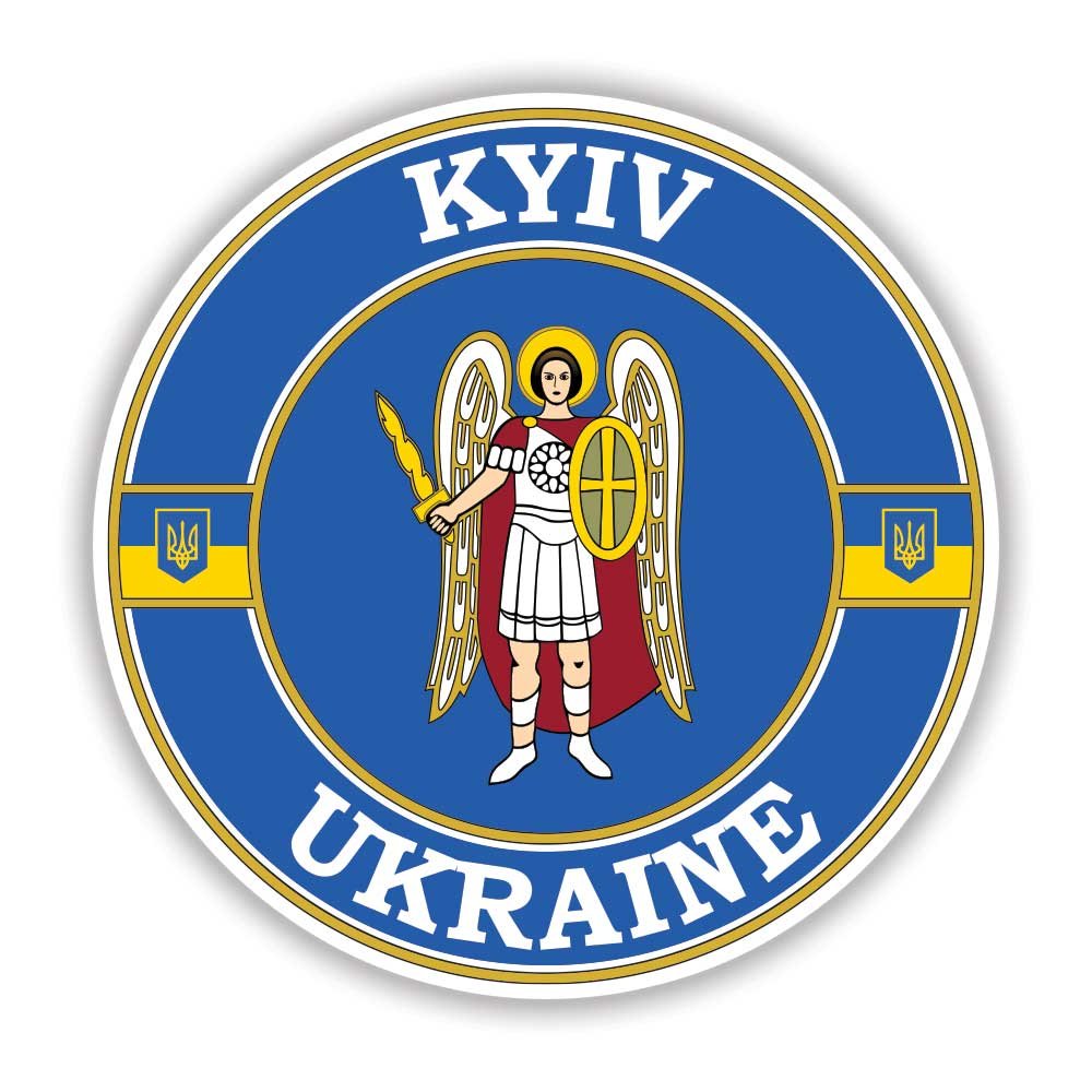 Kyiv Ukraine Circle Emblem Sticker