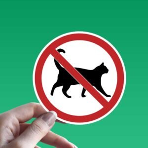 Read more about the article No Cats Prohibition Sign Sticker