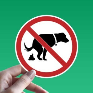 Read more about the article No Dog Poop Prohibition Sign Sticker