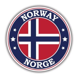 Read more about the article Norway Flag Round Circle Emblem Sticker