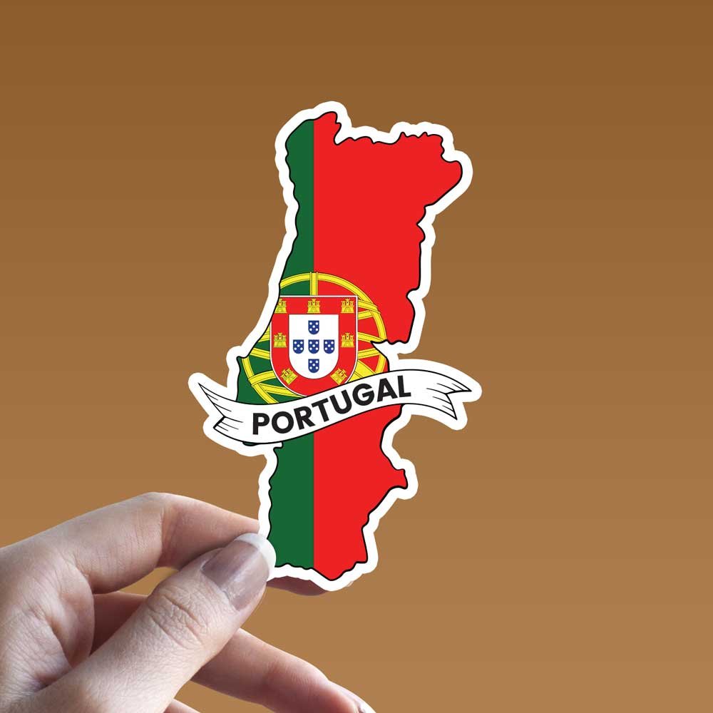 Portugal Flag Map Sticker