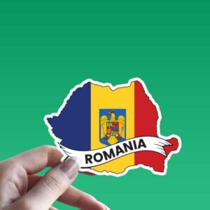 Read more about the article Romania Flag Map Sticker