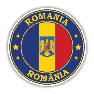 Read more about the article Romania Flag Round Circle Emblem Sticker