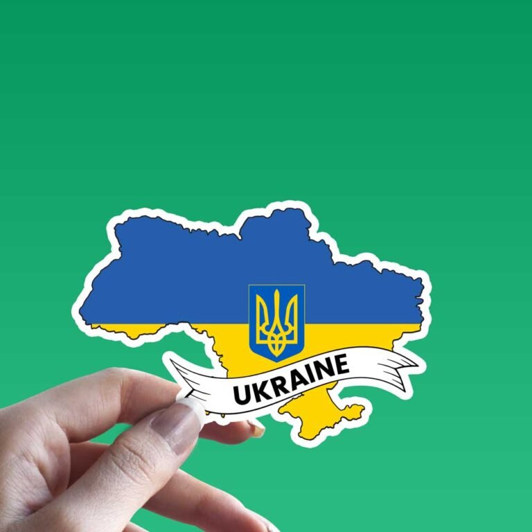 Read more about the article Ukraine Flag Map Sticker