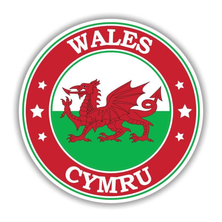 Read more about the article Wales Flag Round Circle Emblem Sticker