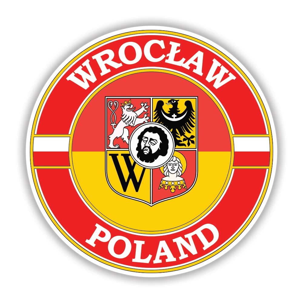 Wroclaw Poland Circle Emblem Sticker