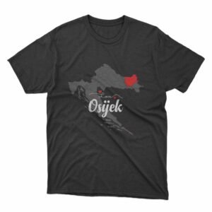 Read more about the article Love Osijek Map of Croatia T-shirt | Volim Osijek Majica