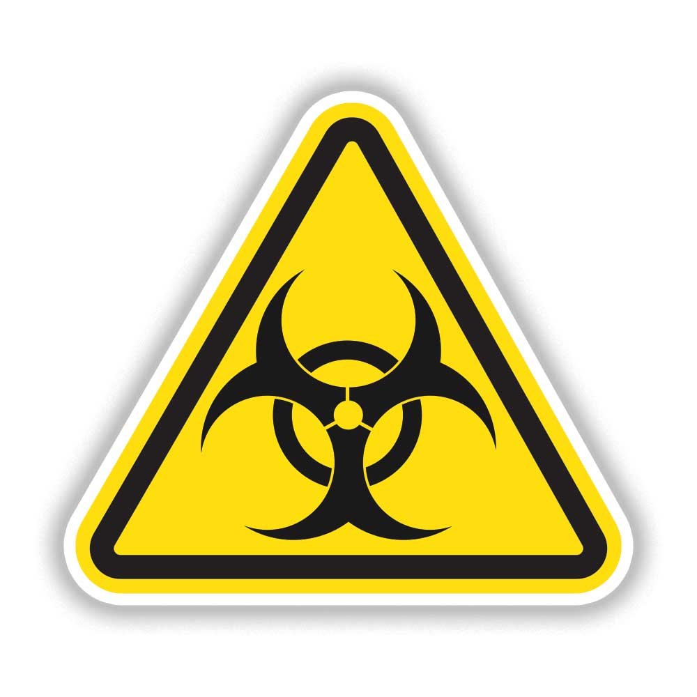 Warning Biohazard Sign Sticker