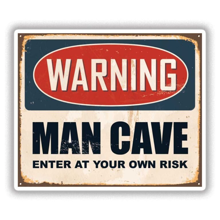 Read more about the article Warning Man Cave Vintage Sticker