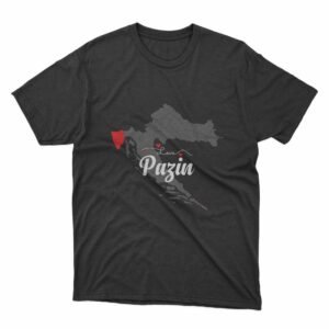 Read more about the article Love Pazin Map of Croatia T-shirt | Volim Pazin Majica