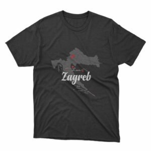 Read more about the article Love Zagreb Map of Croatia T-shirt | Volim Zagreb Majica