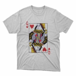 Read more about the article Queen of Hearts Poker Casino Playing Card T-Shirt