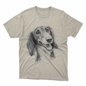 Read more about the article Afghan Hound Dog Monochrome Drawing T-Shirt