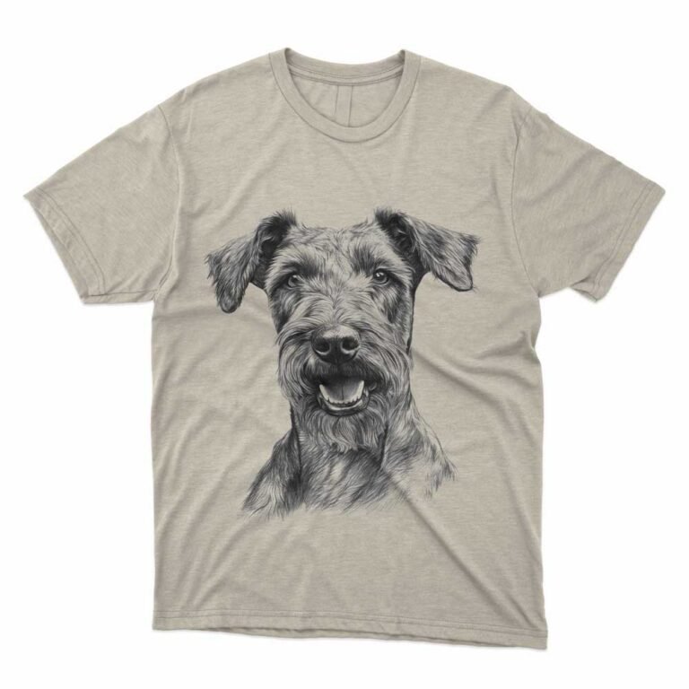 Read more about the article Airedale Terrier Dog Drawing Monochrome T-Shirt