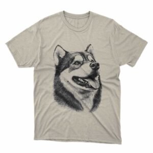 Read more about the article Alaskan Malamutel Dog Drawing Monochrome T-Shirt