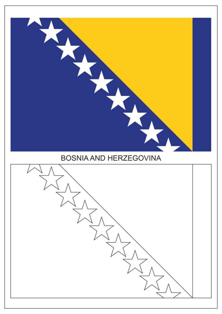 Bosnia and Herzegovina Coloring Page