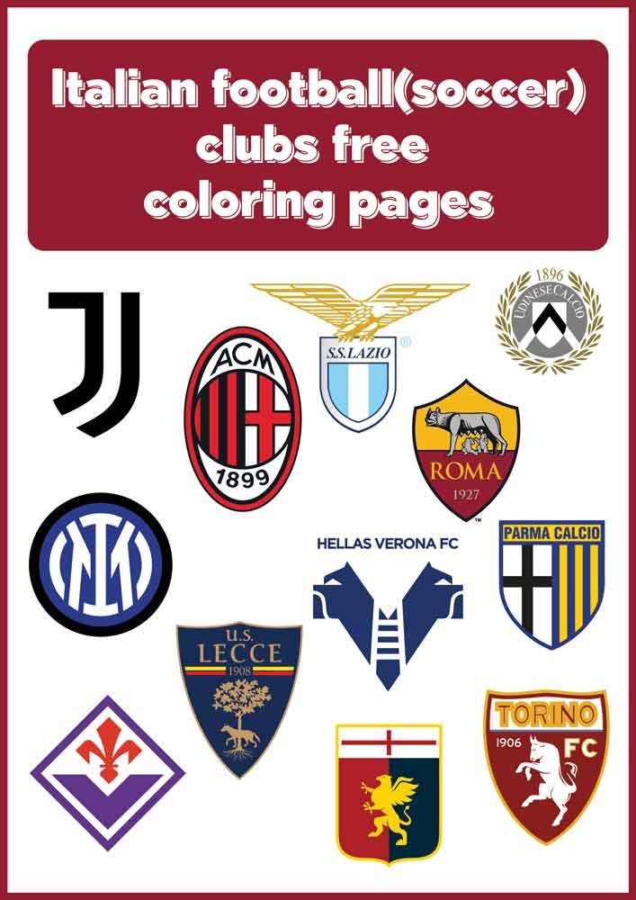 Read more about the article Italian football(soccer) clubs logos free printable coloring pages