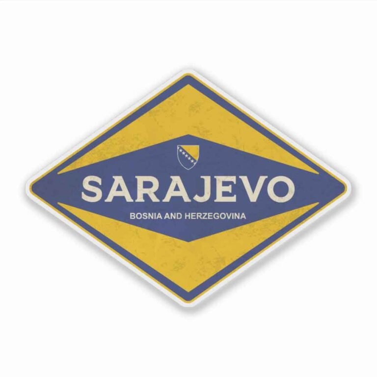 Read more about the article Sarajevo Bosnia and Herzegovina Vintage Sticker