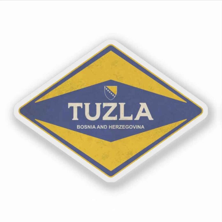 Read more about the article Tuzla Bosnia and Herzegovina Vintage Sticker