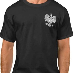 Read more about the article Minimalist white Polish eagle (coat of arms) pocket design T-shirt