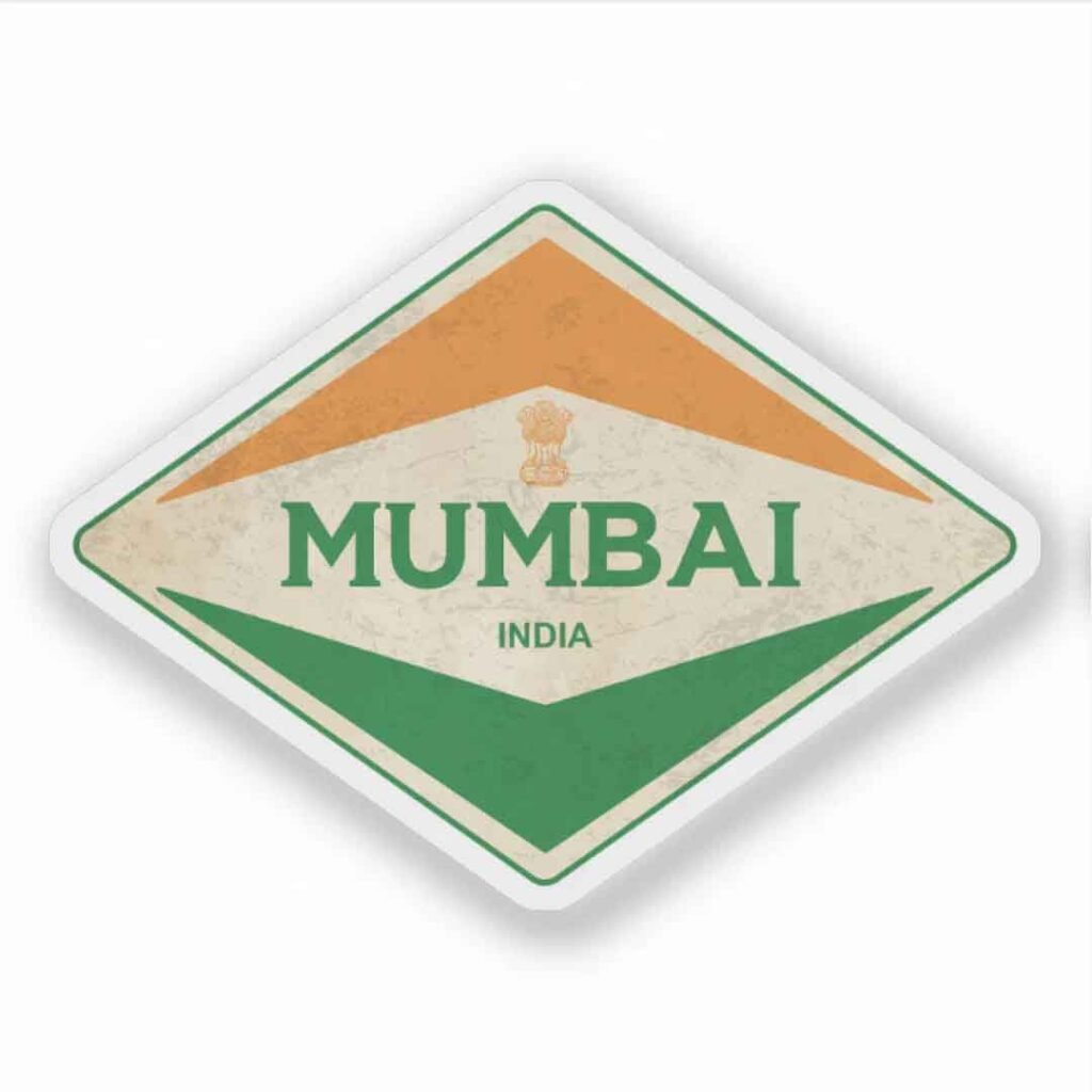 Mumbai India Vintage Sticker