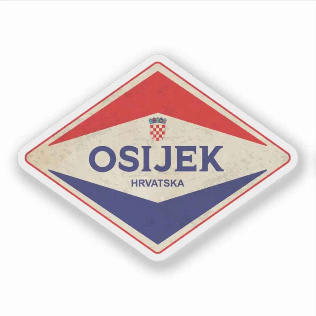 Osijek Croatia Vintage Sticker
