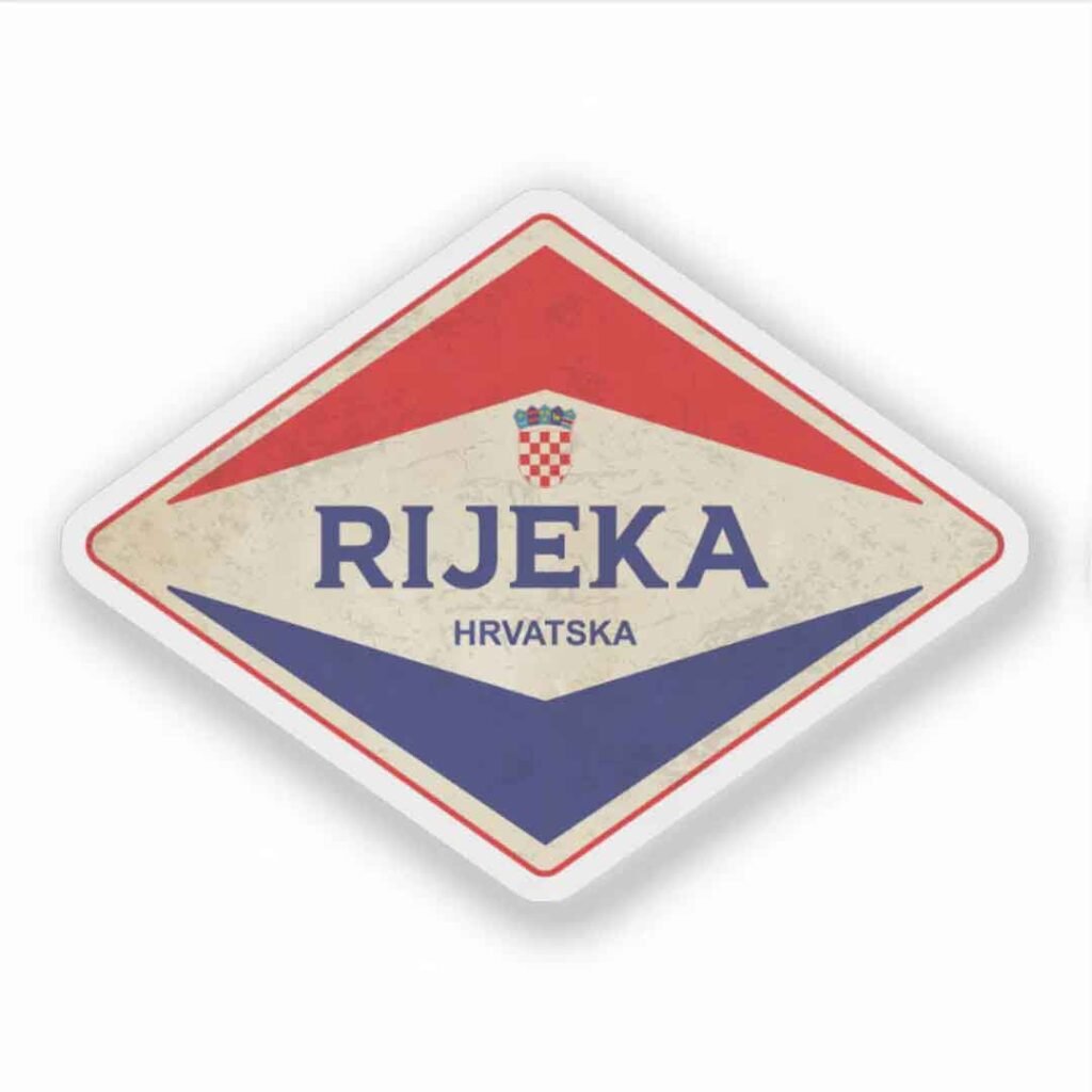 Rijeka Croatia Vintage Sticker