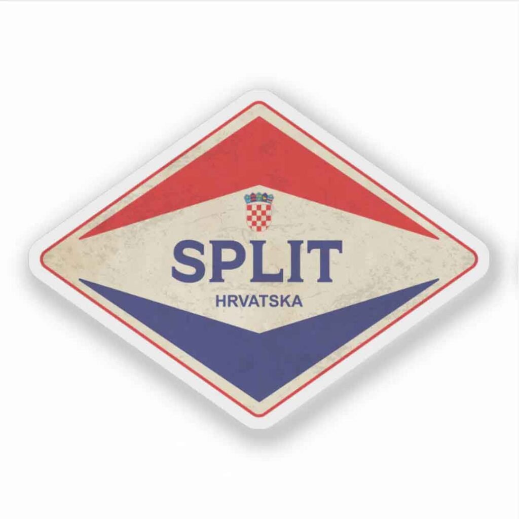 Split Croatia Vintage Sticker
